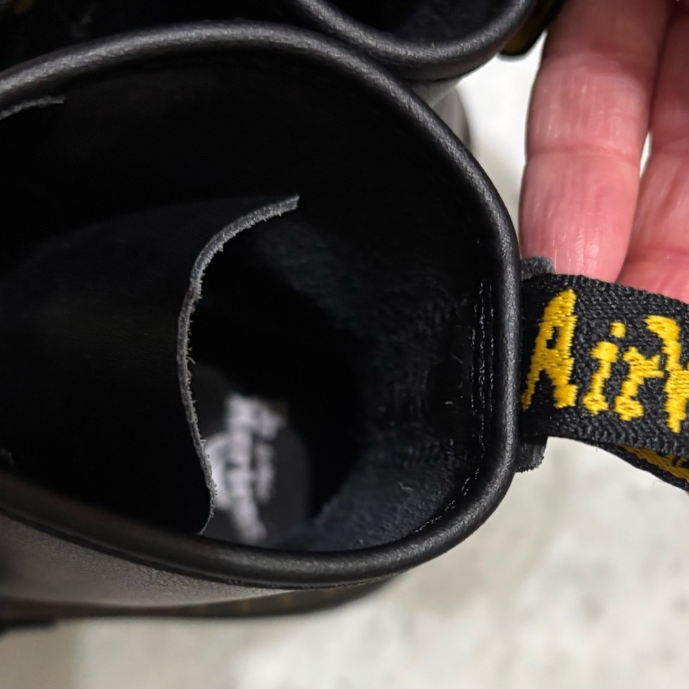 Dr. Martens Black Boots with Yellow Stitching - Picture 2 of 8